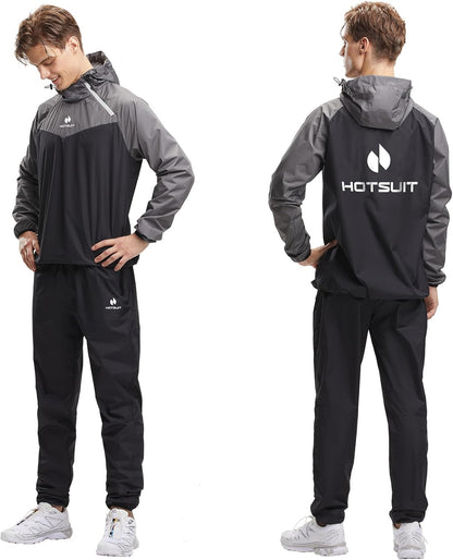 Sauna Suit for Men Sweat Sauna Jacket Pant Gym Workout Sweat Suits